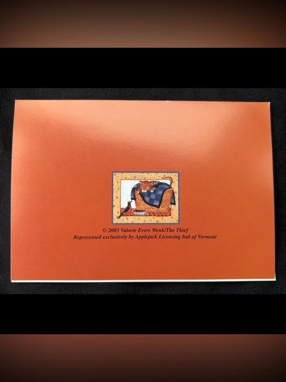 Valorie Evers Wenk The Thief Cat And Bird Blank Note Card Cute Rustic Framable
